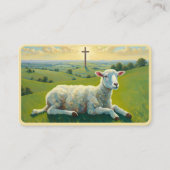 201.仔ヒツジと十字架の聖札 名刺 (正面)