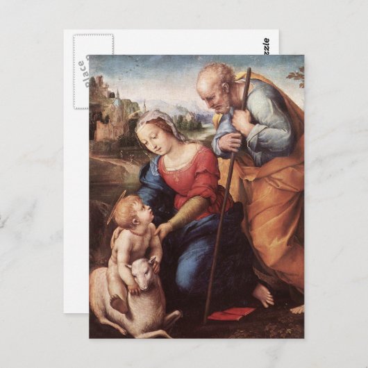 201.仔ヒツジのある聖家族 ポストカード (正面/裏面)