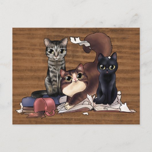 201.作家の猫 ポストカード (正面)