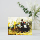 201.働くアラビアの馬 ポストカード (スタンド正面)