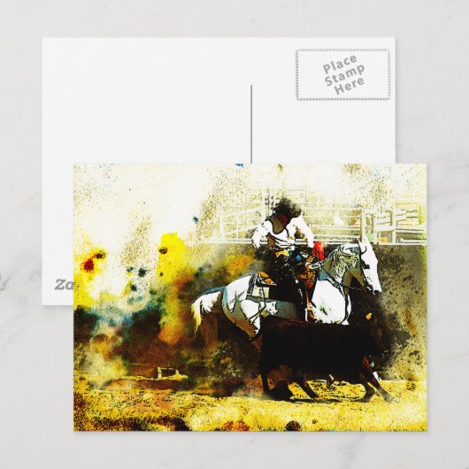 201.働くアラビアの馬 ポストカード (正面/裏面)