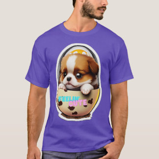 201.卵の中の犬 Tシャツ