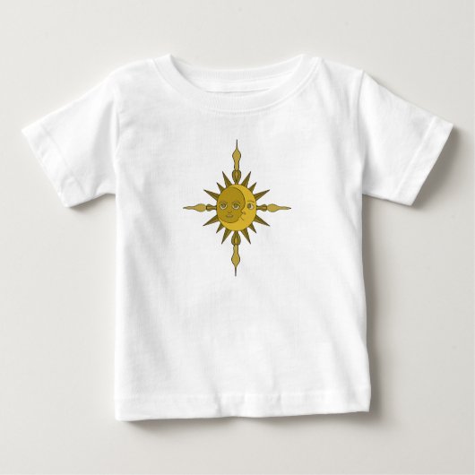 201.太陽と月 ベビーTシャツ (正面)