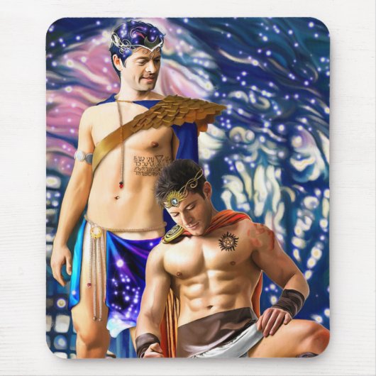 201.太陽と月 マウスパッド (正面)