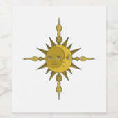 201.太陽と月 ワインラベル (シングルラベル)