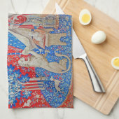 201.女と一角獣 キッチンタオル (四つ折り)