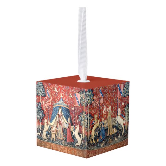 201.婦人と一角獣 キューブオーナメント (裏面アングル)