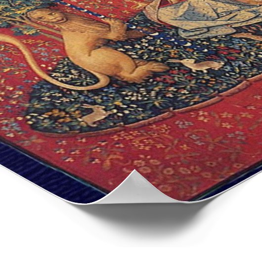 201.婦人と一角獣 ポスター (角)