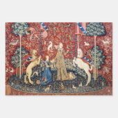 201.婦人と一角獣 ラッピングペーパーシート (正面2)