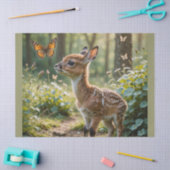 201.子鹿と蝶 薄葉紙 (クラフト)