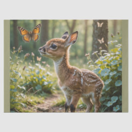 201.子鹿と蝶 薄葉紙