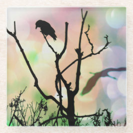 201.孤独なカラス ガラスコースター