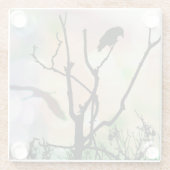 201.孤独なカラス ガラスコースター (裏面)