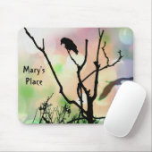 201.孤独なカラス マウスパッド (マウス)