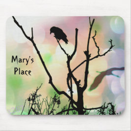 201.孤独なカラス マウスパッド