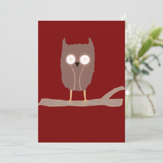 201.小さなフクロウ 招待状 (スタンド正面)