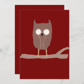 201.小さなフクロウ 招待状 (正面/裏面)