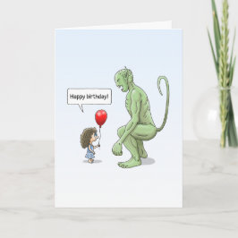 201.少女と大きな緑のゴブリン カード