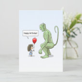 201.少女と大きな緑のゴブリン カード (スタンド正面)