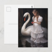 201.少女と白鳥 ポストカード (正面/裏面)