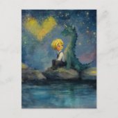 201.少年と竜の池 ポストカード (正面)