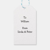 201.少年，犬と雪だるまの贈り物ラベル ギフトタグ (裏面)