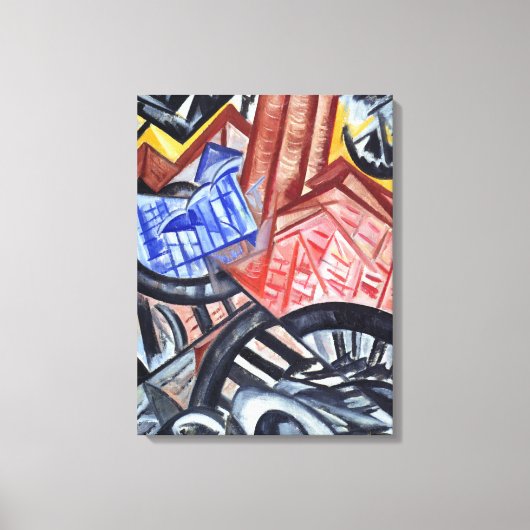 201.工場と橋 キャンバスプリント (正面)