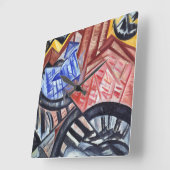 201.工場と橋 スクエア壁時計 (傾斜)