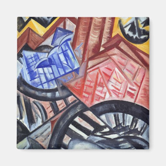 201.工場と橋 マグネット (正面)