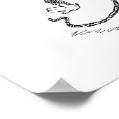 201.帽子の猫 |セウス博士の誕生日 ポスター (角)