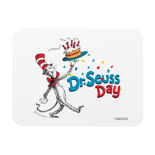 201.帽子の猫 | Dr. Seuss Day マグネット (横)