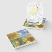 201.微笑むひまわり ストーンコースター (横)