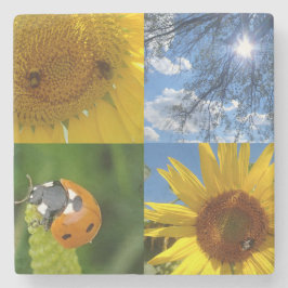 201.微笑むひまわり ストーンコースター