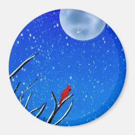 201.月と（鳥）ショウジョウコウカンチョウ マグネット