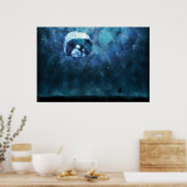 201.月に浮かぶ二人 ポスター (キッチン)