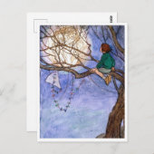 201.月の男のヴィンテージはがき ポストカード (正面/裏面)