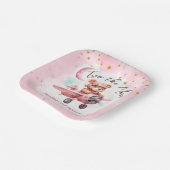 201.月 |女の子ピンク2nd誕生日紙 ペーパープレート (傾斜あり)