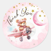 201.月 |女の子ピンク2nd誕生日 ラウンドシール (正面)