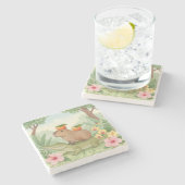 201.柿と仲間 ストーンコースター (横)