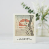 201.梅と日の出 ポストカード (スタンド正面)