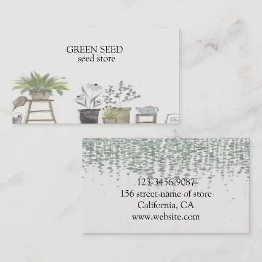 201.植物 名刺 (正面/裏面)