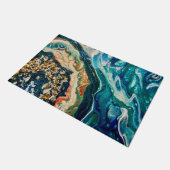 201.氷と魚の抽象芸術 ドアマット (アングル)