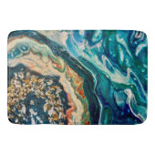 201.氷と魚の抽象芸術 バスマット (正面)