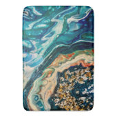 201.氷と魚の抽象芸術 バスマット (正面縦)