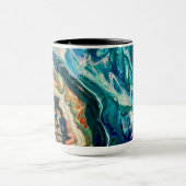 201.氷と魚の抽象芸術 マグカップ (中央)