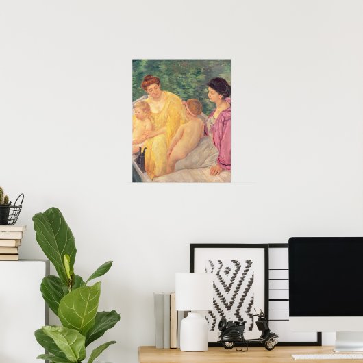 201.泳ぐか二人の母親とその子供たち ポスター (ホームオフィス)