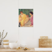 201.泳ぐか二人の母親とその子供たち ポスター (キッチン)