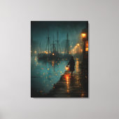 201.港のランタンの持ち主 キャンバスプリント (正面)