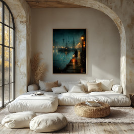 201.港のランタンの持ち主 キャンバスプリント