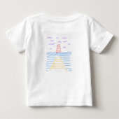 201.灯台と桟橋のTシャツ ベビーTシャツ (裏面)